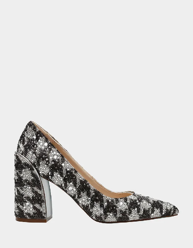 Stiletto Heel Pumps with Perfect Fit--JODY HOUNDSTOOTH-Fashionable & Classic