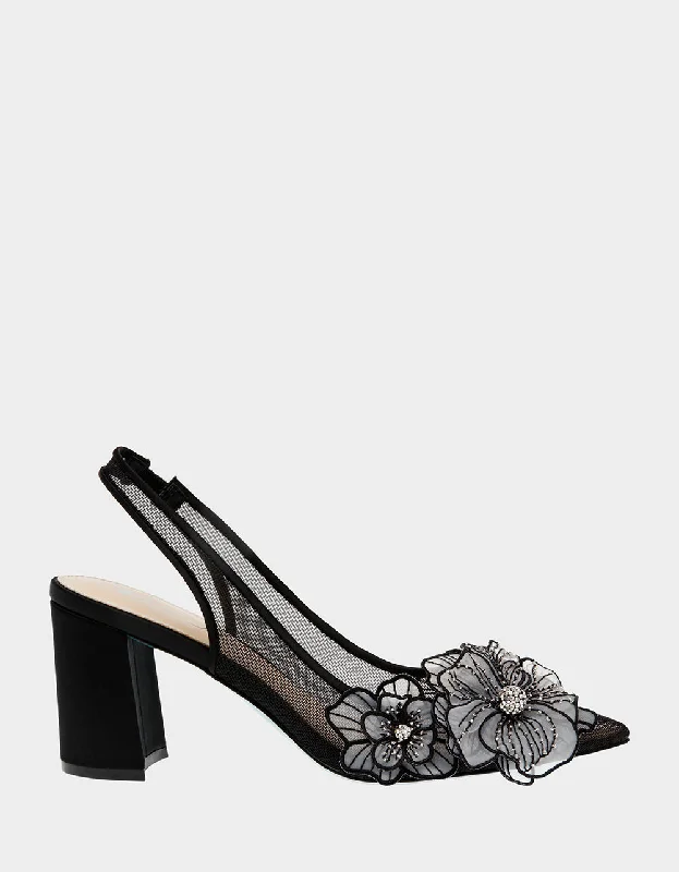 Stiletto Heel Pumps with Perfect Fit--PETRA BLACK-Fashionable & Classic