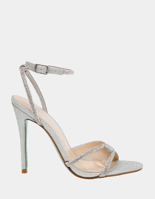 Stiletto Heel Pumps with Perfect Fit--VERA SILVER-Fashionable & Classic