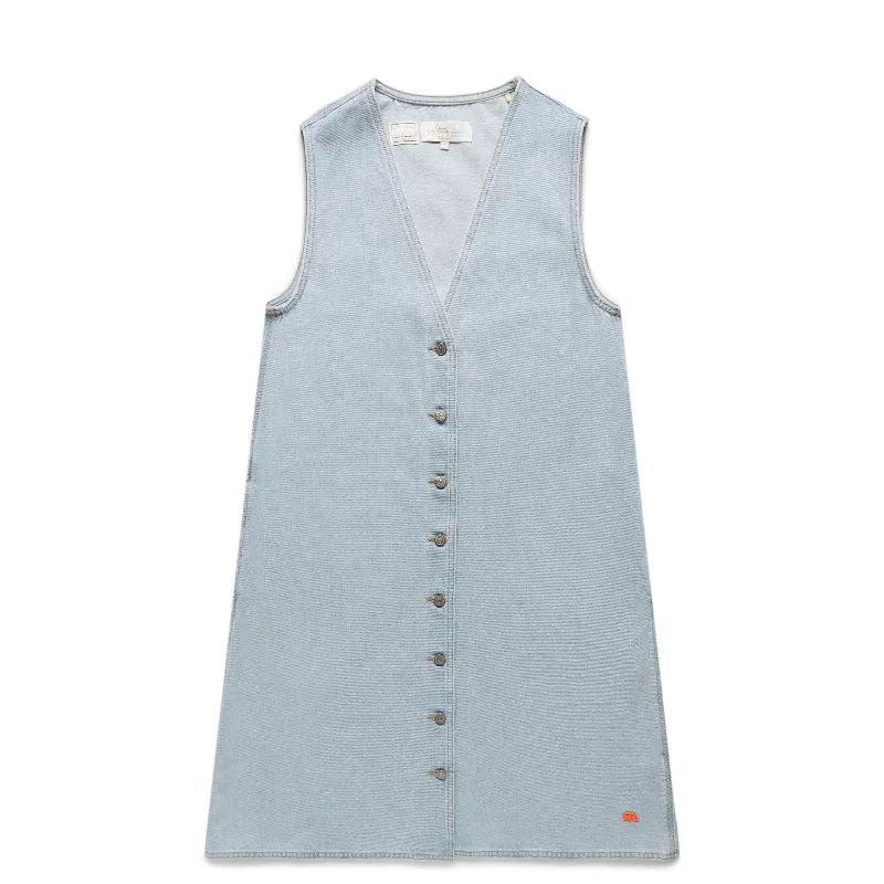 How to style denim dress casually--What the high for shop-X LEVI'S WOMEN'S DENIM DRESS
