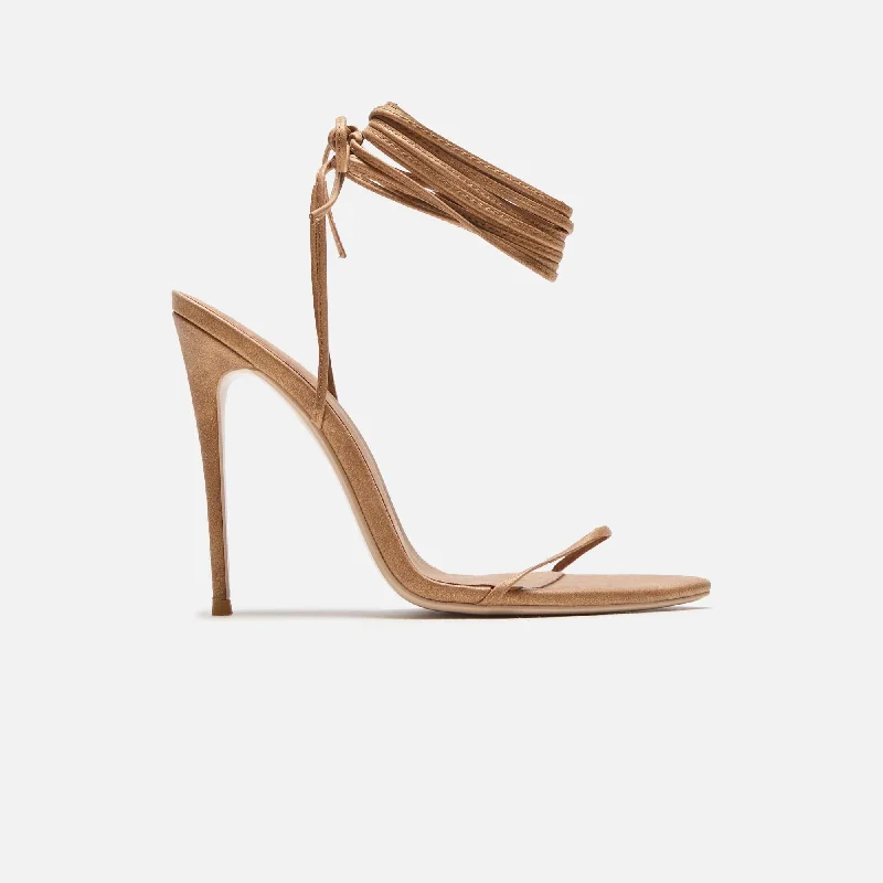 Stylish Lace Pumps for a Chic Look--Femme LA Soleil Lace Up - Glazed Camel