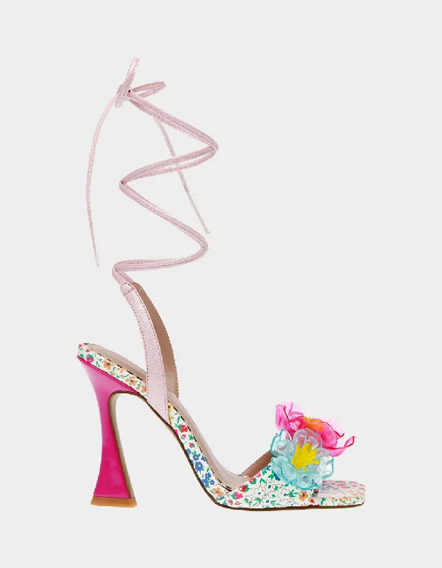 Stiletto Heel Pumps with Perfect Fit--DELANY PINK MULTI-Fashionable & Classic