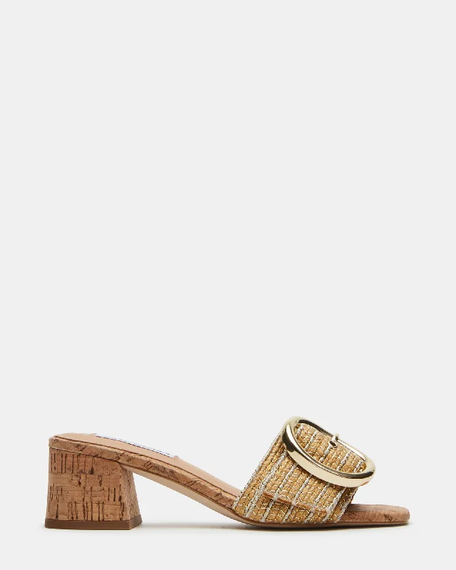 Versatile Heeled Sandals for Any Occasion---SEACREST GOLD MULTI