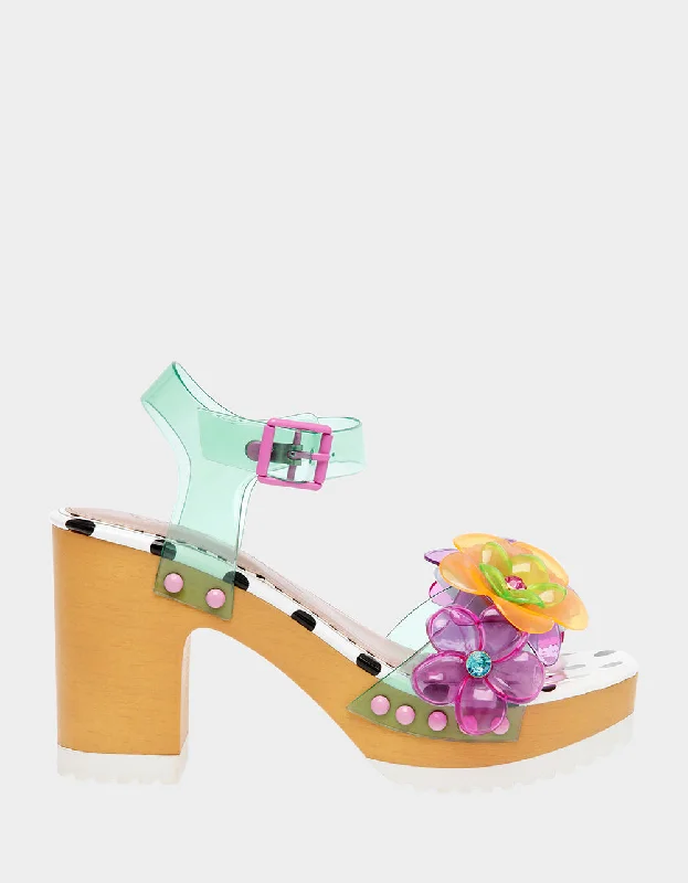 Versatile Heeled Sandals for Any Occasion---FLORYN TEAL | RE:LUV