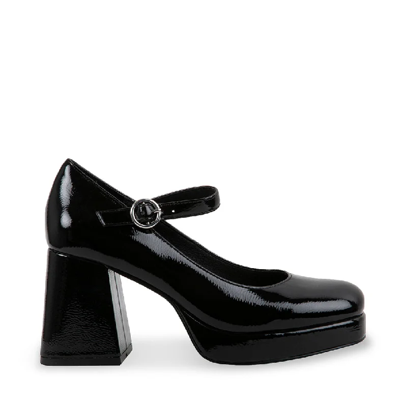 Versatile Heeled Sandals for Any Occasion---MINGLEE BLACK PATENT