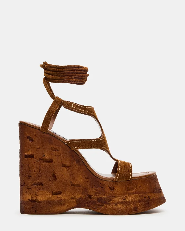 Affordable Suede Ankle Pumps for All-Day Wear--WHIMSY COGNAC SUEDE