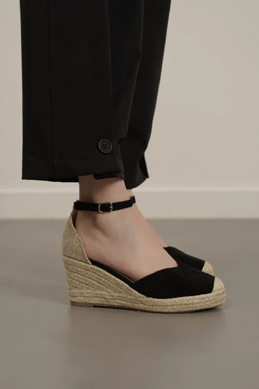 Stylish Platform Heels for Extra Height--CLASSIC ESPADRILLE WEDGE