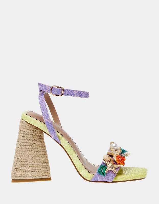 Stiletto Heel Pumps with Perfect Fit--KARSYN LIME MULTI-Fashionable & Classic