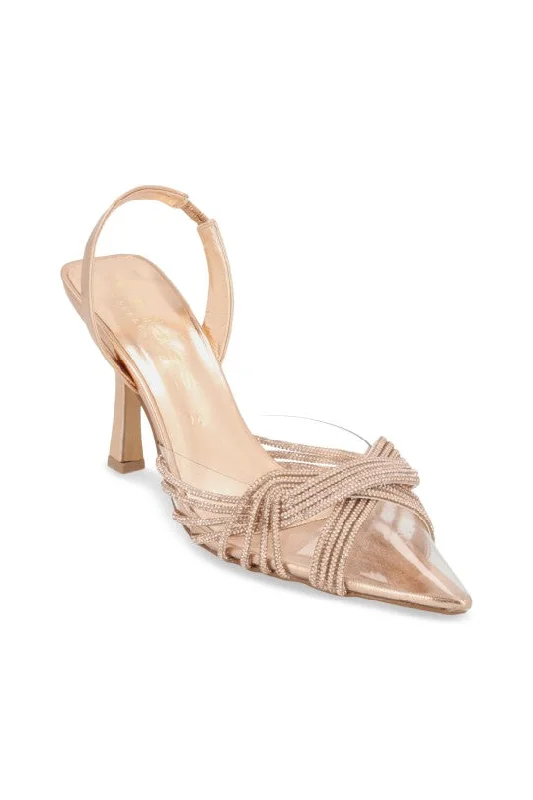 Versatile Heeled Sandals for Any Occasion---ZAPATILLA DE TACÓN ORO ROSADO 05040