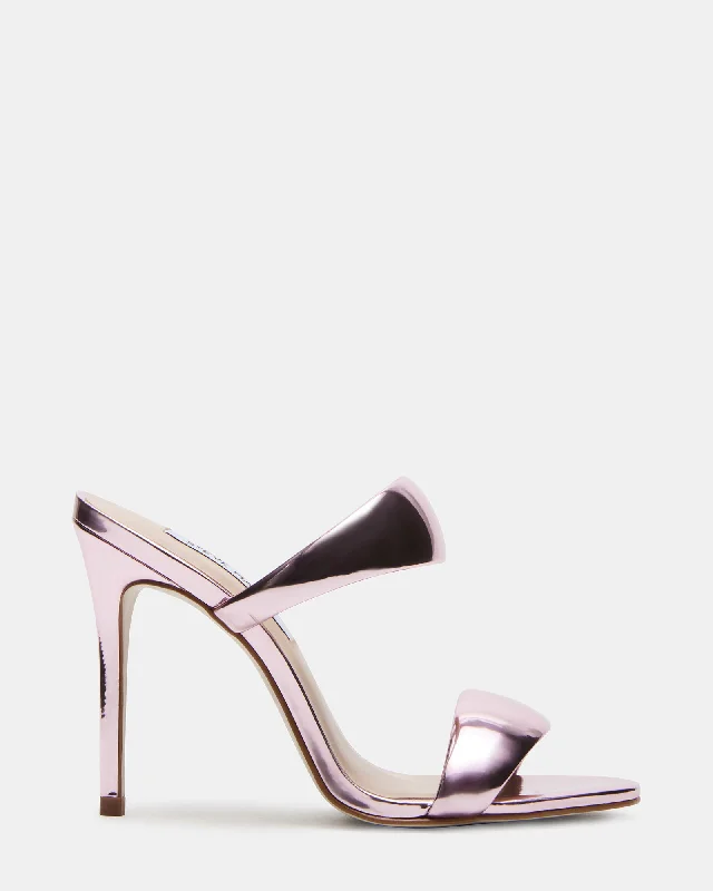 Versatile Heeled Sandals for Any Occasion---SATURN PINK METALLIC