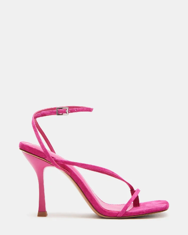 Affordable Suede Ankle Pumps for All-Day Wear--ANNIE PINK SUEDE