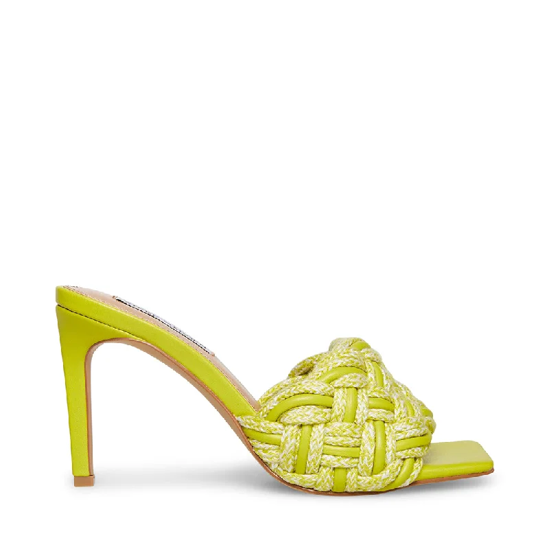 Versatile Heeled Sandals for Any Occasion---SERAPHINE YELLOW LIME