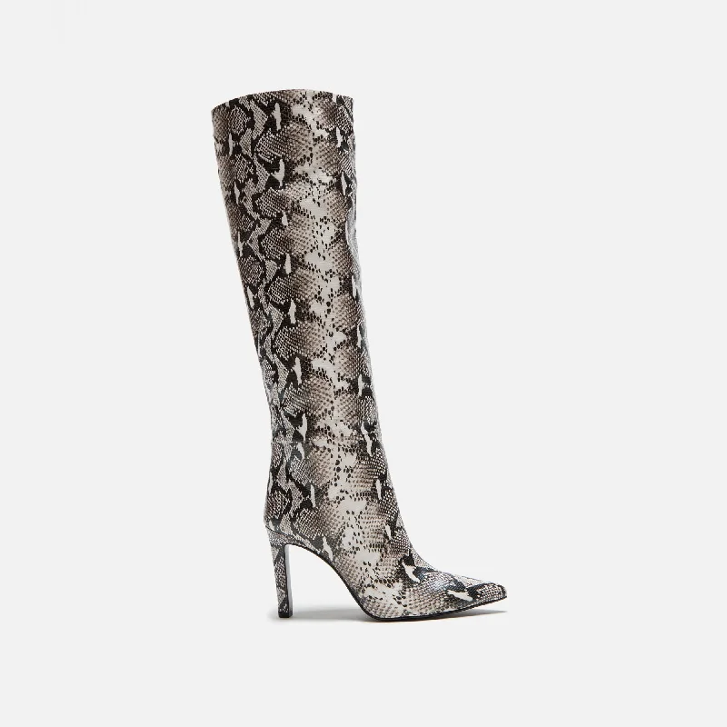 Femme LA Soho Boot - Python---Fashionable Kitten Heels for Date Night