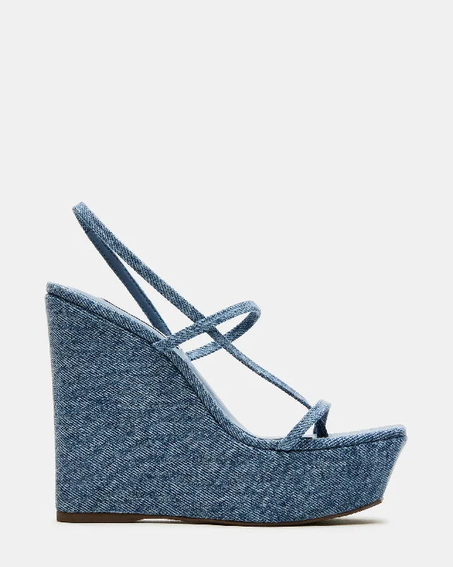 AMORA DENIM FABRIC---Chic Denim Fabric Heels for a Unique Look