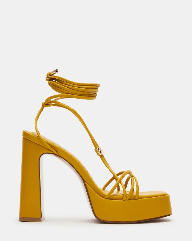 Versatile Heeled Sandals for Any Occasion---MOULIN MUSTARD