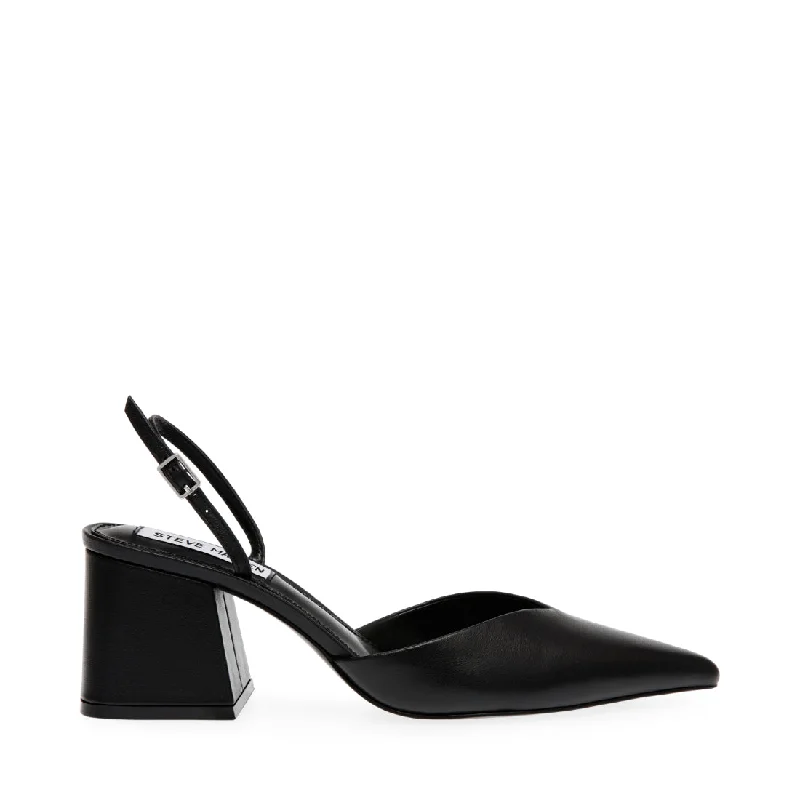 COURTNIE BLACK LEATHER---Comfortable Leather Pumps for Office and Everyday Wear