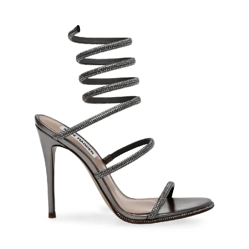 Versatile Heeled Sandals for Any Occasion---EXOTICA PEWTER