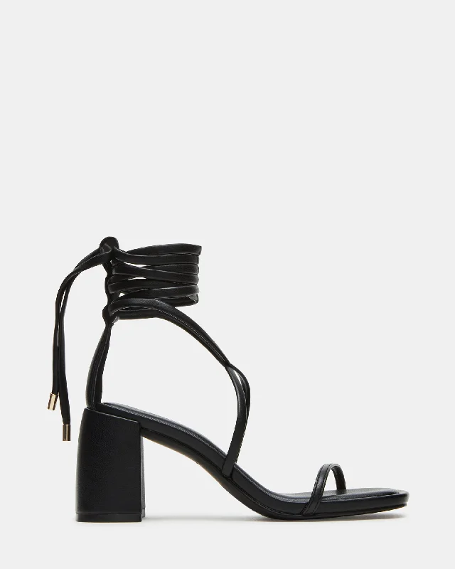 Versatile Heeled Sandals for Any Occasion---DEMURE BLACK