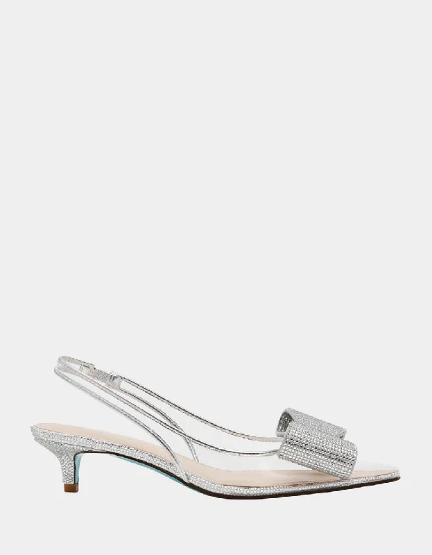 Stiletto Heel Pumps with Perfect Fit--ALLI SILVER-Fashionable & Classic