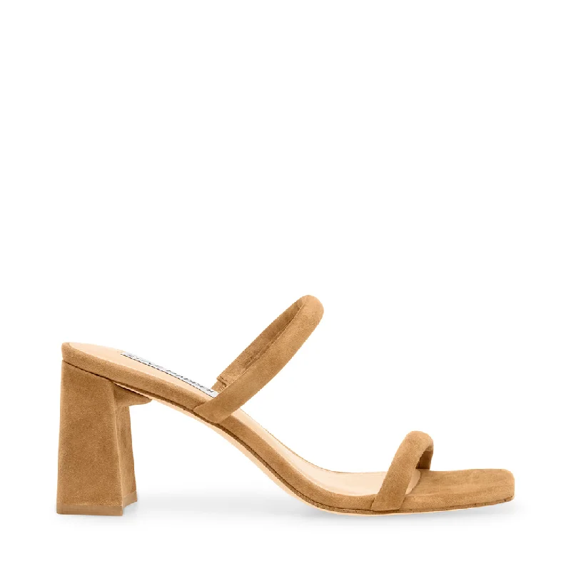 Versatile Heeled Sandals for Any Occasion---LILAH TAN NUBUCK