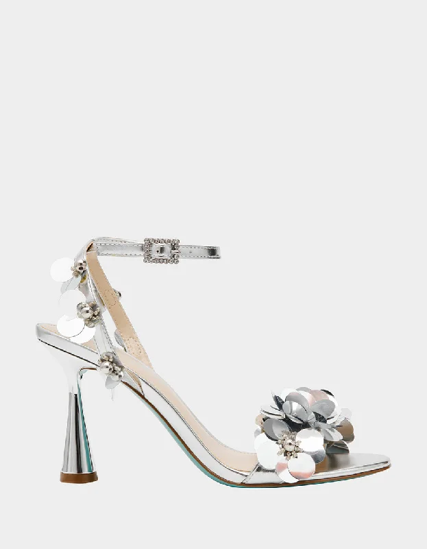 Stiletto Heel Pumps with Perfect Fit--ARLO SILVER-Fashionable & Classic