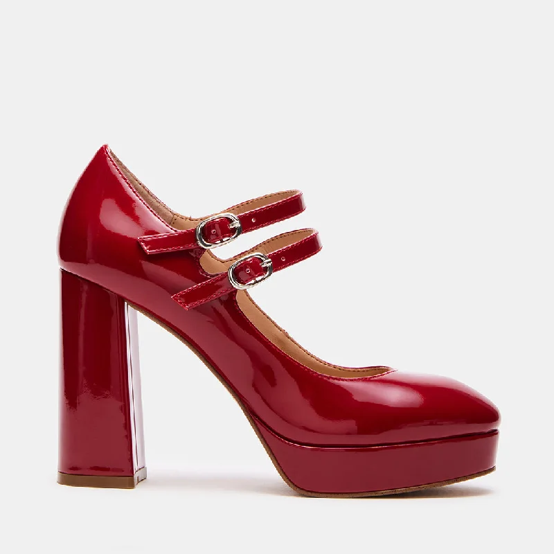 Versatile Heeled Sandals for Any Occasion---TIARA RED PATENT