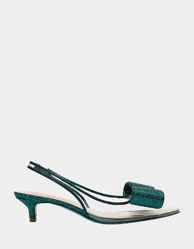 Stiletto Heel Pumps with Perfect Fit--ALLI EMERALD-Fashionable & Classic