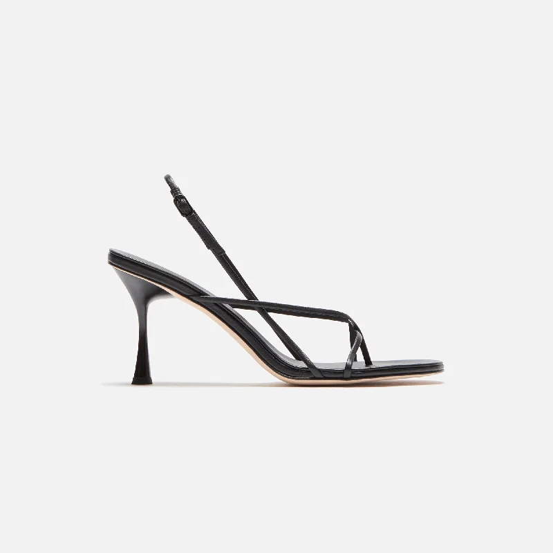 Studio Amelia Wishbone 90 Heel - Black---Fashionable Kitten Heels for Date Night