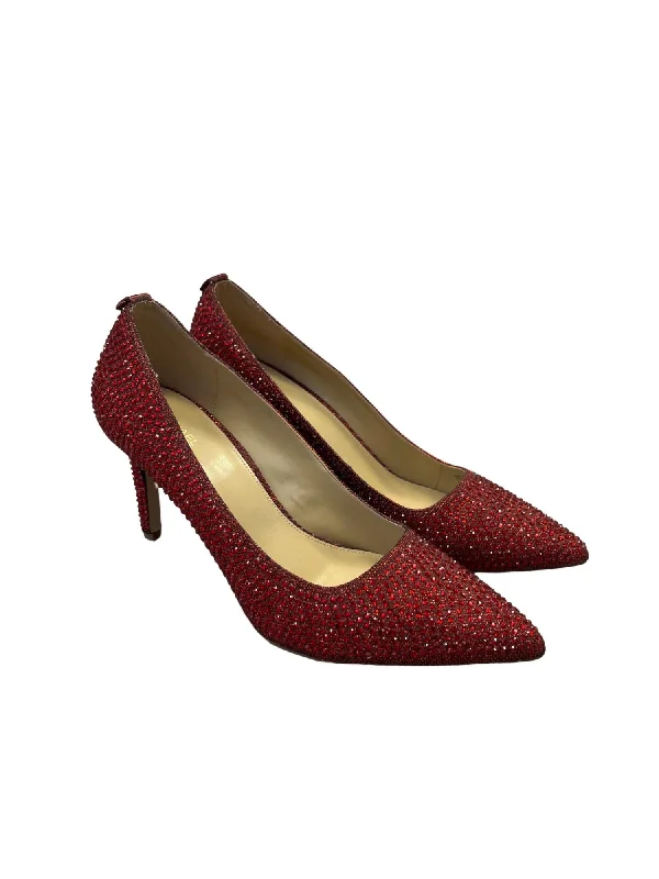 Stiletto Heel Pumps with Perfect Fit--Red Diamond Pointed Toe Heeled Pumps-Fashionable & Classic