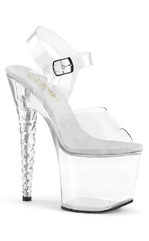 Stylish Platform Heels for Extra Height--UNICORN-708 Clear Platform Heels