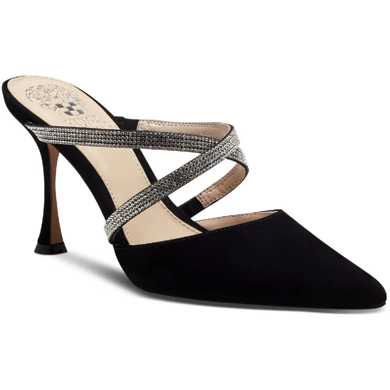 Affordable Suede Ankle Pumps for All-Day Wear--Vince Camuto Womens Citiniy Suede Slip-On Mules