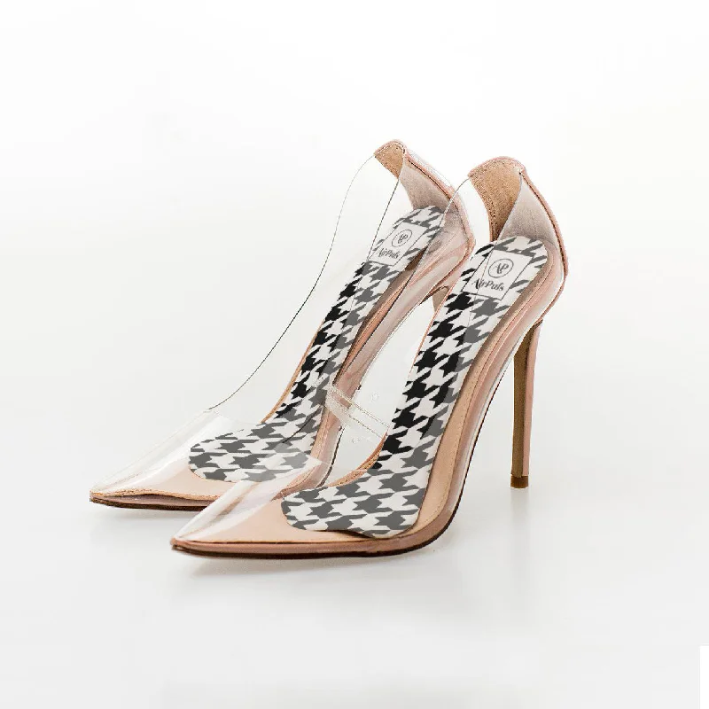 Classic Houndstooth---Fashionable Kitten Heels for Date Night