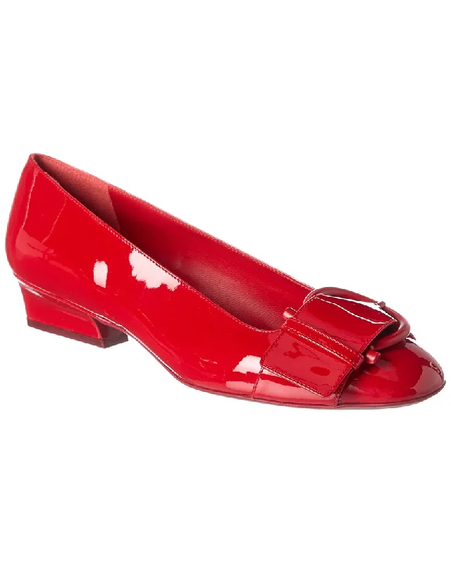 Sleek and Shiny Patent Pump Heels for a Polished Look--Ferragamo Bessie Patent Pump