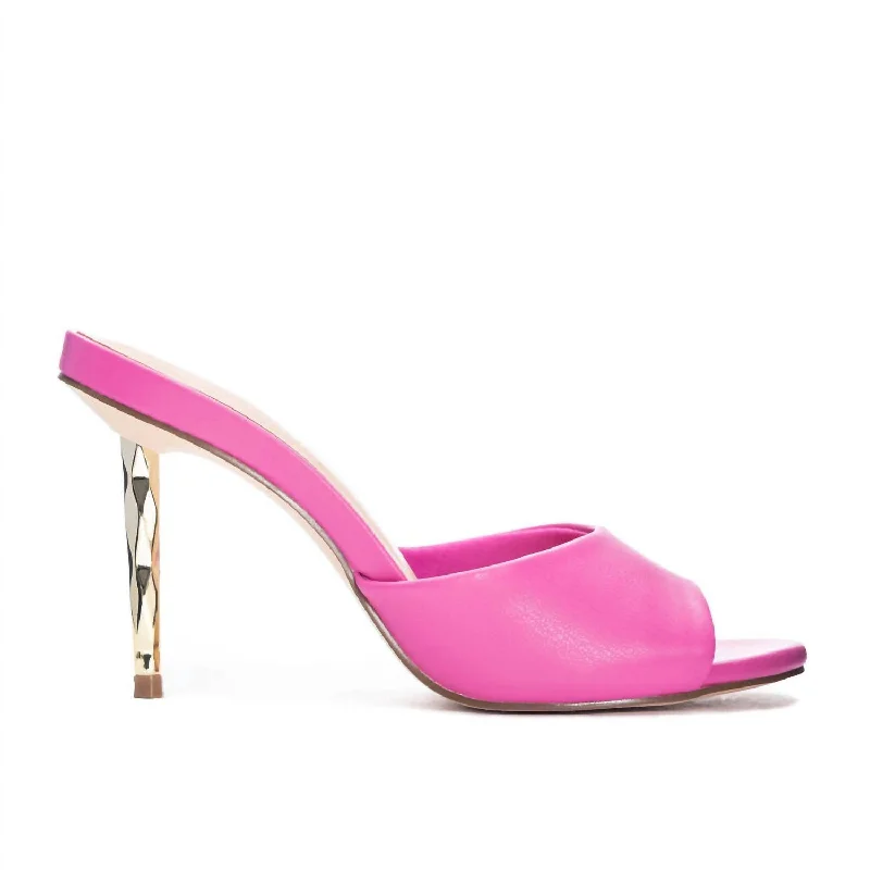 Versatile Heeled Sandals for Any Occasion---Rhonda Heels In Fuchsia