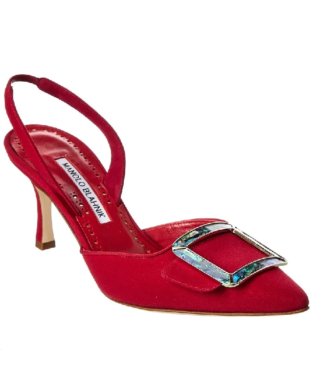 Versatile Heeled Sandals for Any Occasion---Manolo Blahnik Maysil 70 Slingback Pump