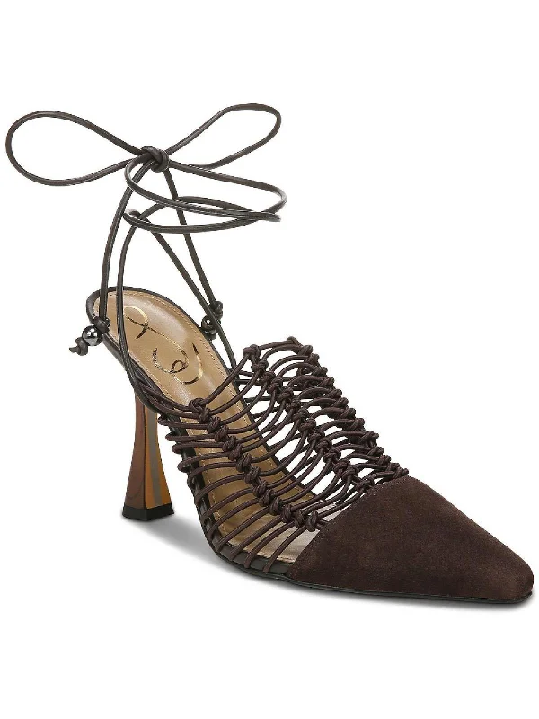 Affordable Suede Ankle Pumps for All-Day Wear--Trinity Womens Suede Ankle Wrap Pumps