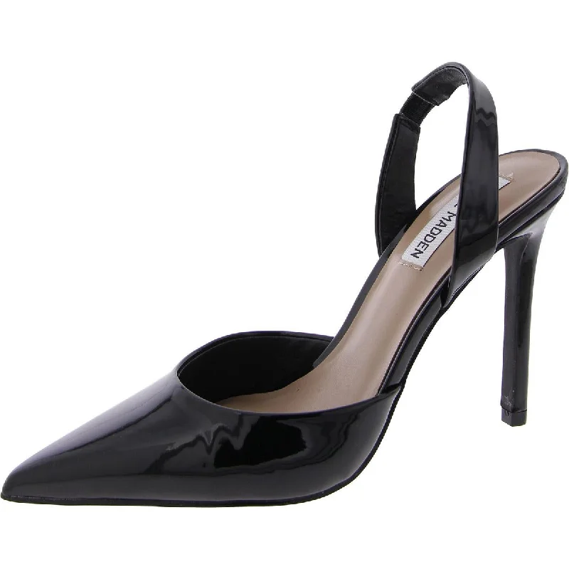 Sleek and Shiny Patent Pump Heels for a Polished Look--Steve Madden Womens Keepsake Patent Pointed Toe Slingback Heels