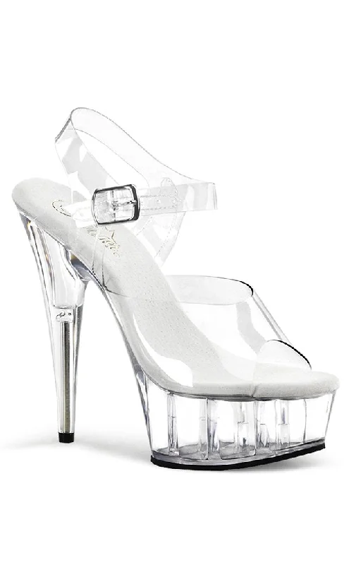 Stylish Platform Heels for Extra Height--DELIGHT-608 Clear Platform Heels