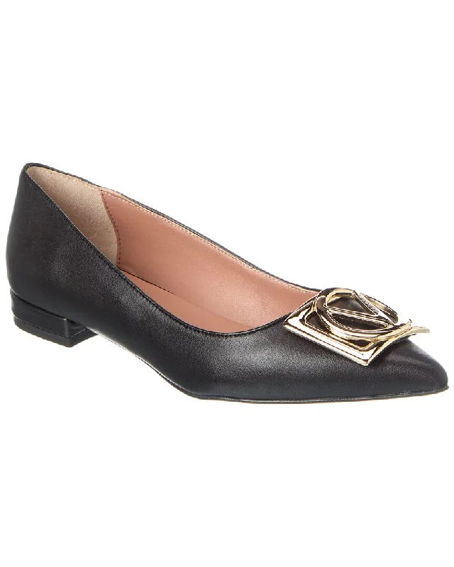 Valentino by Mario Valentino Flora Leather Flat---Comfortable Leather Pumps for Office and Everyday Wear