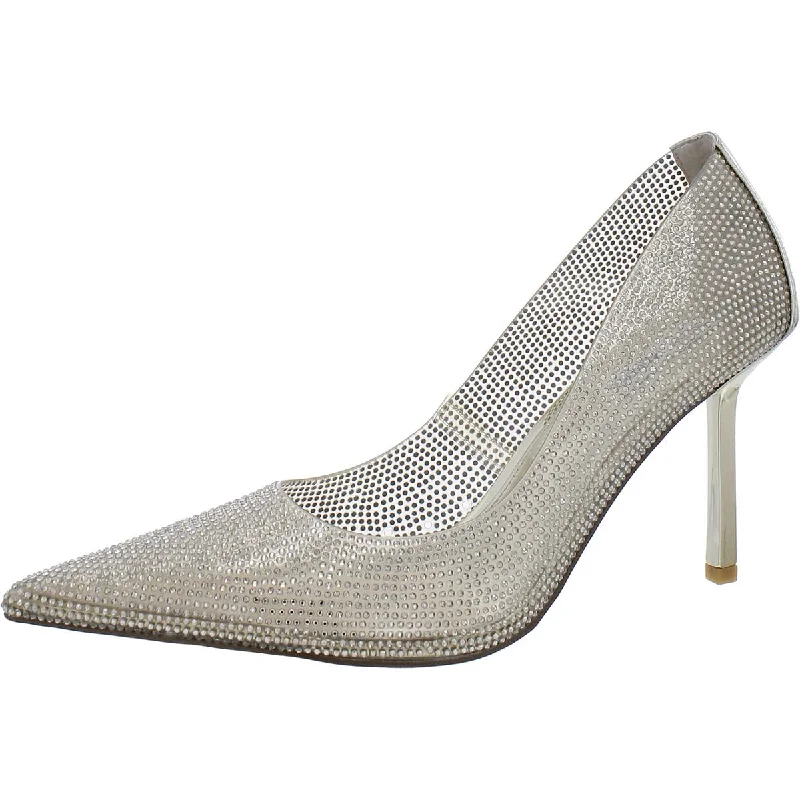 Stiletto Heel Pumps with Perfect Fit--Steve Madden Womens Classier Rhinestone Pointed Toe Pumps-Fashionable & Classic