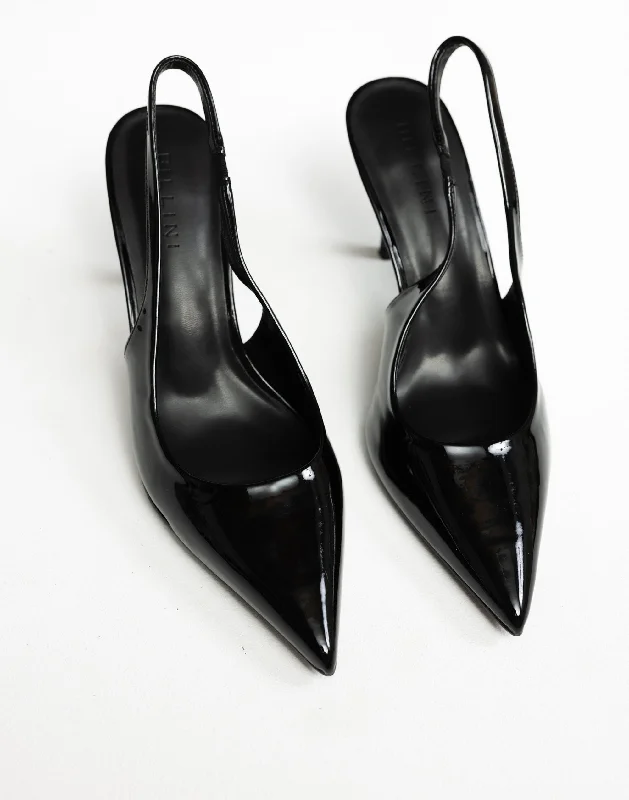 Stiletto Heel Pumps with Perfect Fit--Blondie Heels (Black Patent) - By Billini-Fashionable & Classic