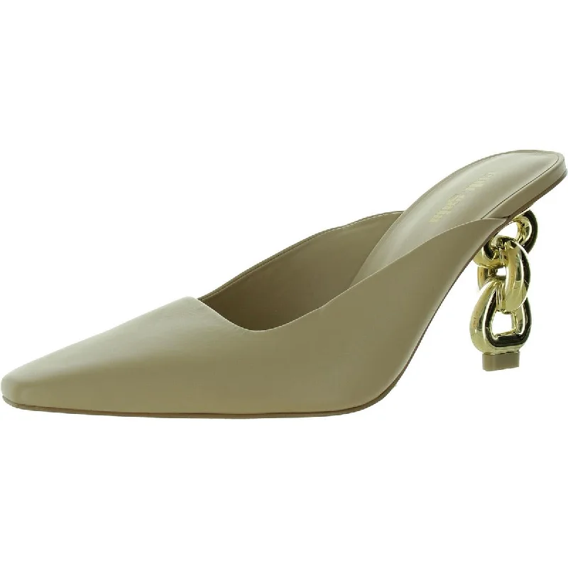 Cult Gaia Womens Harlow Mule Leather Mule Pumps---Comfortable Leather Pumps for Office and Everyday Wear