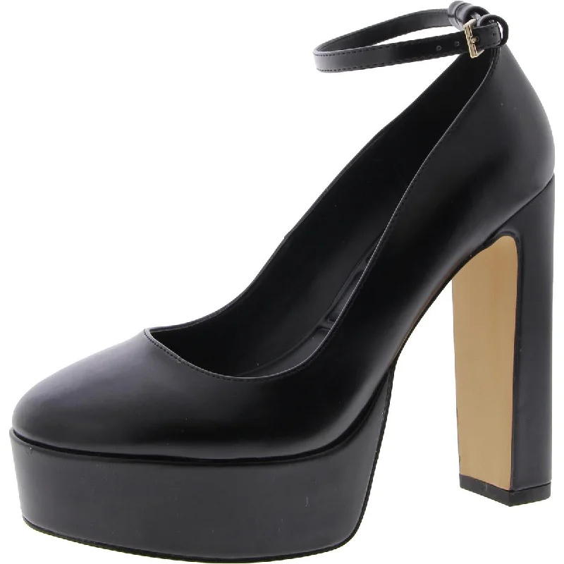 Trendy Chunky Heel Pumps for Casual Wear--Aldo Womens Fonda Faux Leather Adjustable Block Heels