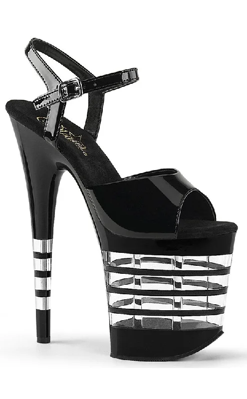 Sleek and Shiny Patent Pump Heels for a Polished Look--FLAMINGO-809LN Black Patent Platform Heels