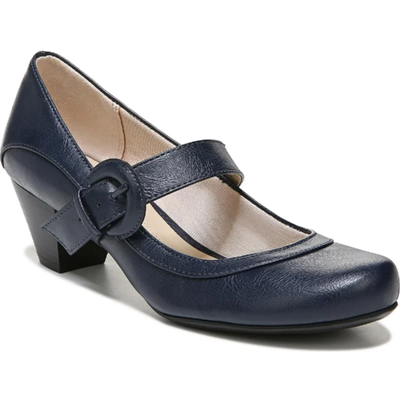 Trendy Chunky Heel Pumps for Casual Wear--LifeStride Womens Rozz Cushioned Footbed Strap Mary Jane Heels