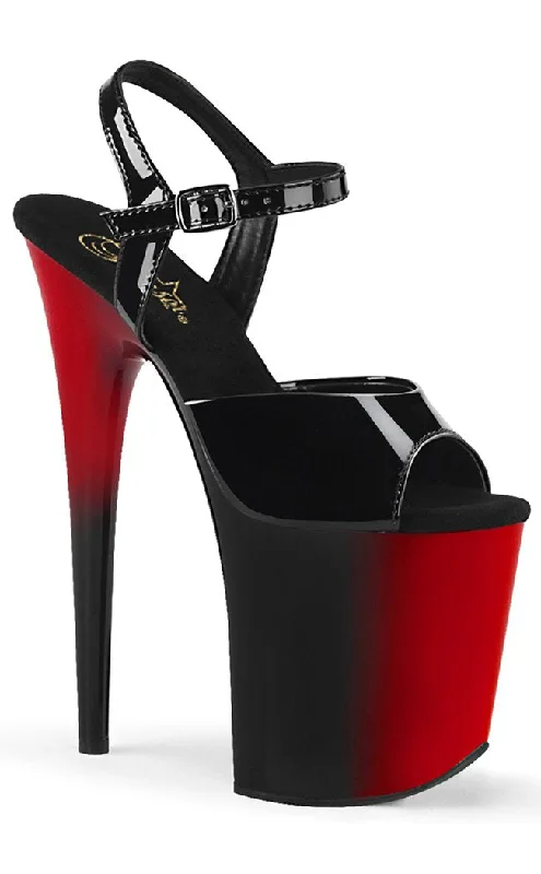 Stylish Platform Heels for Extra Height--FLAMINGO-809BR Red-Black Platform Heels