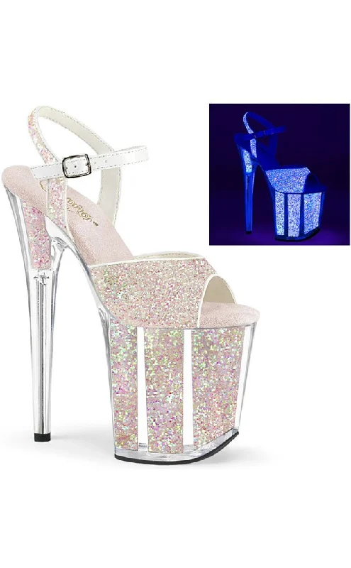 FLAMINGO-810UVG Neon Opal Glitter Platform Heels---Trendy Glitter Heels for a Glamorous Look