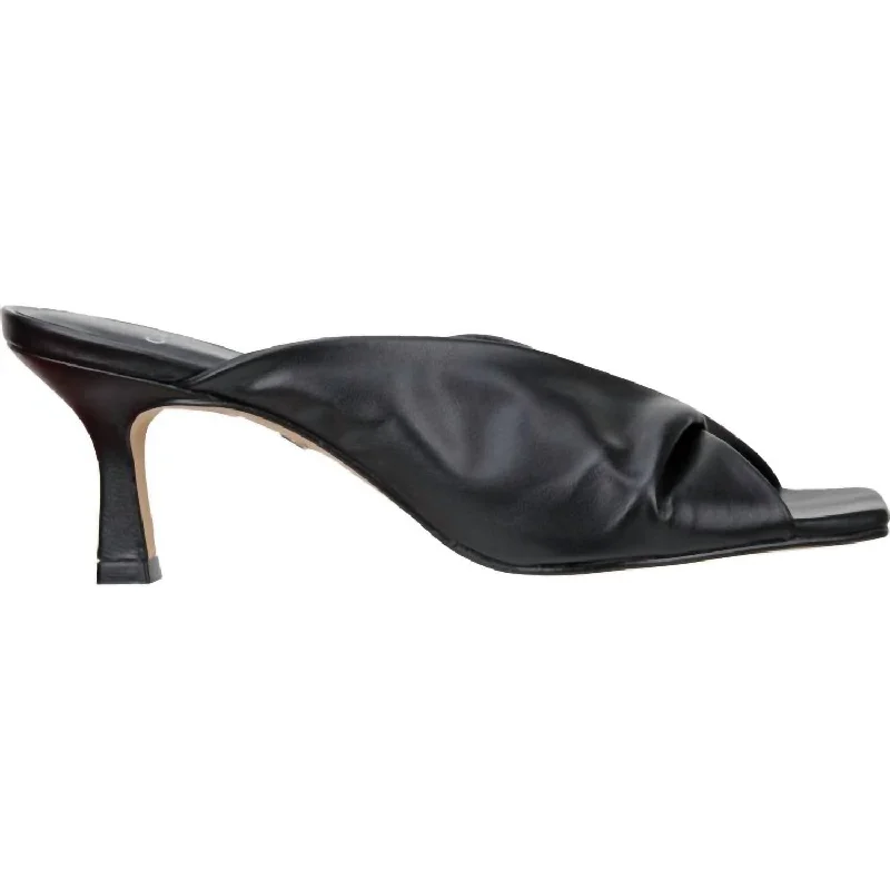 Versatile Heeled Sandals for Any Occasion---Women's Sage Slide Heels In Black