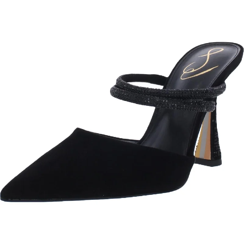 Stiletto Heel Pumps with Perfect Fit--Sam Edelman Womens Augustina Rhinestone Pointed Toe Mules-Fashionable & Classic