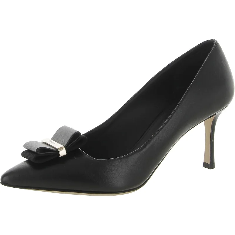 Versatile Dress Heels for Formal and Casual Wear---Salvatore Ferragamo Womens Winnie 70 Leather Dressy Pumps